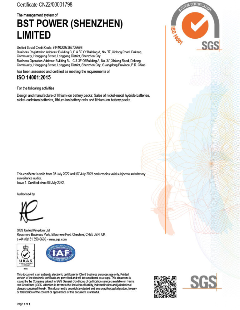 BBST ISO14001：2015